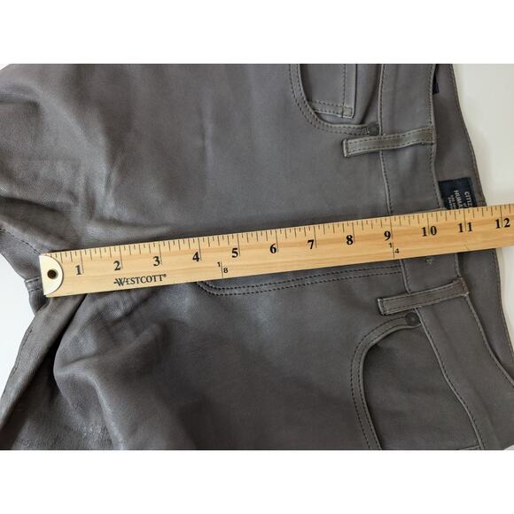Citizens Of Humanity Harlow Ankle Slim Lambskin Leather Pants in Gray Size 25 - Picture 14 of 16